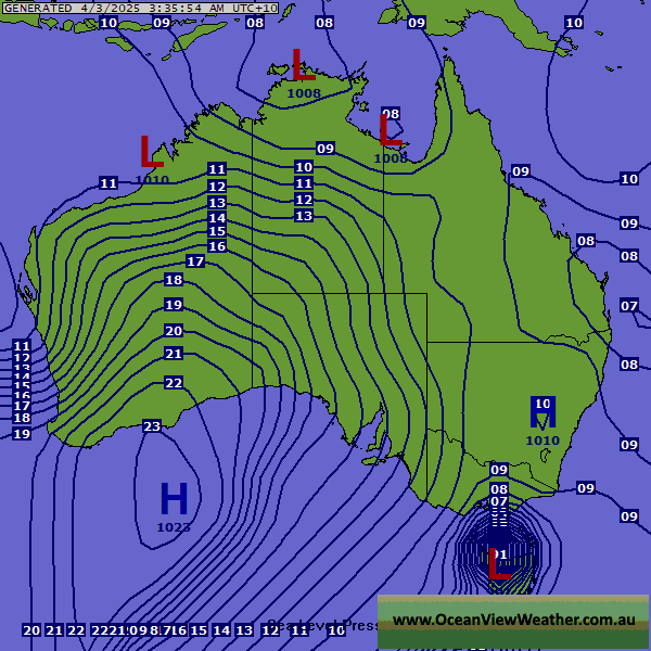 Weather Synoptic Chart Australia