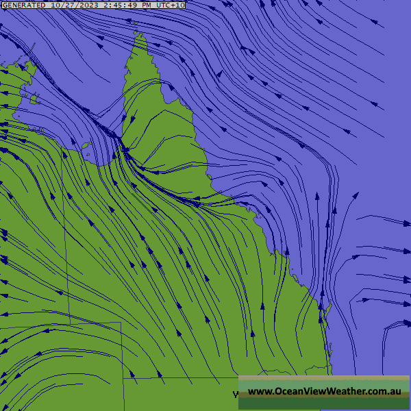OceanViewWeather Queensland Wind Direction GFS Forecast Charts